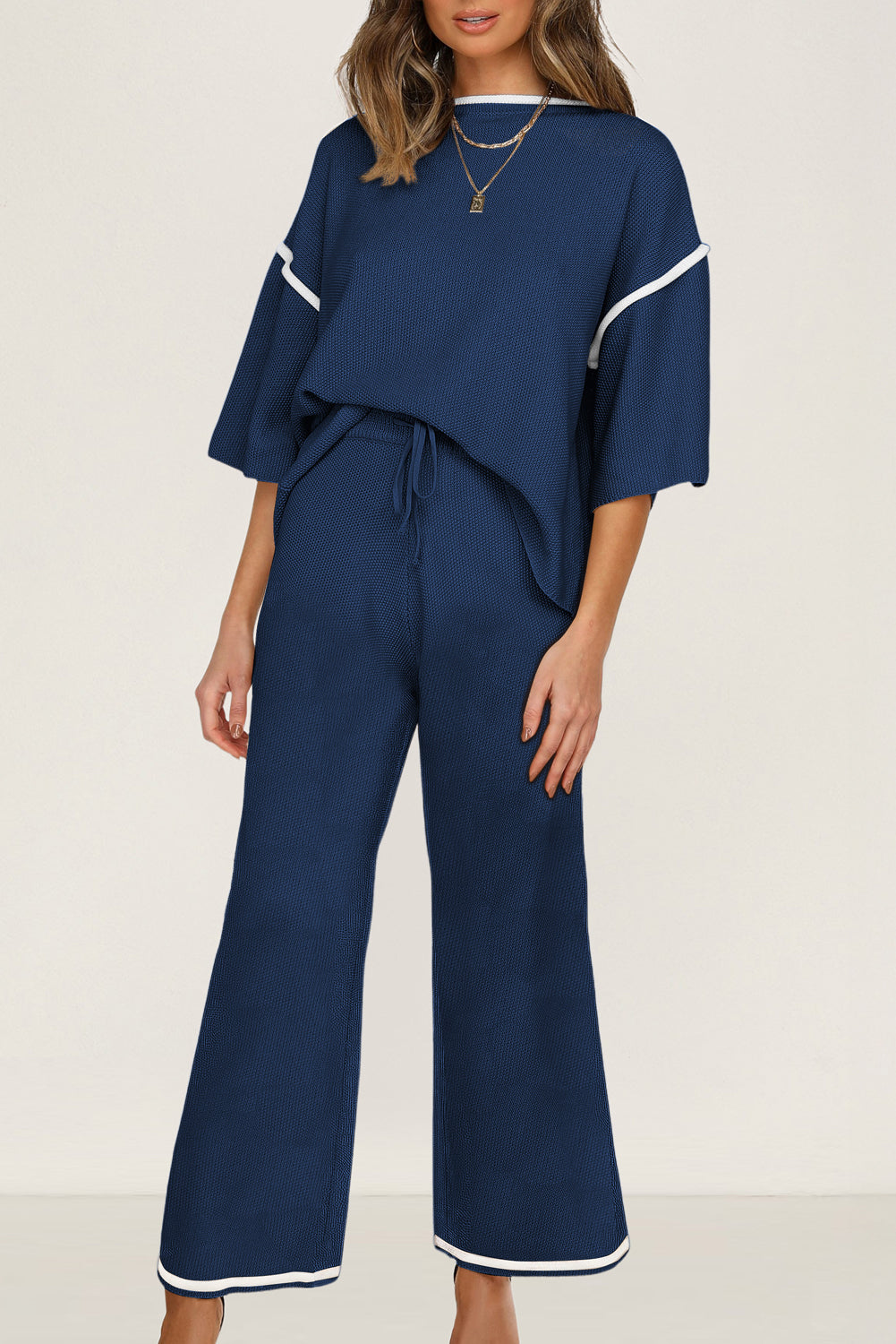 Canton Color Block Drawstring Pants and Top Set