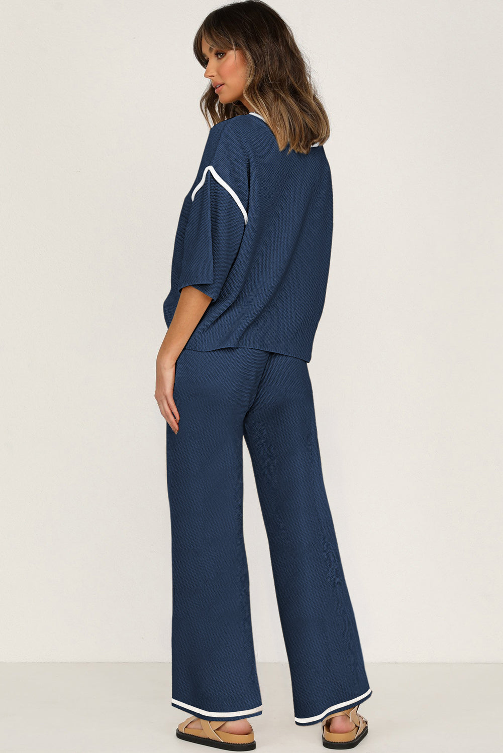 Canton Color Block Drawstring Pants and Top Set