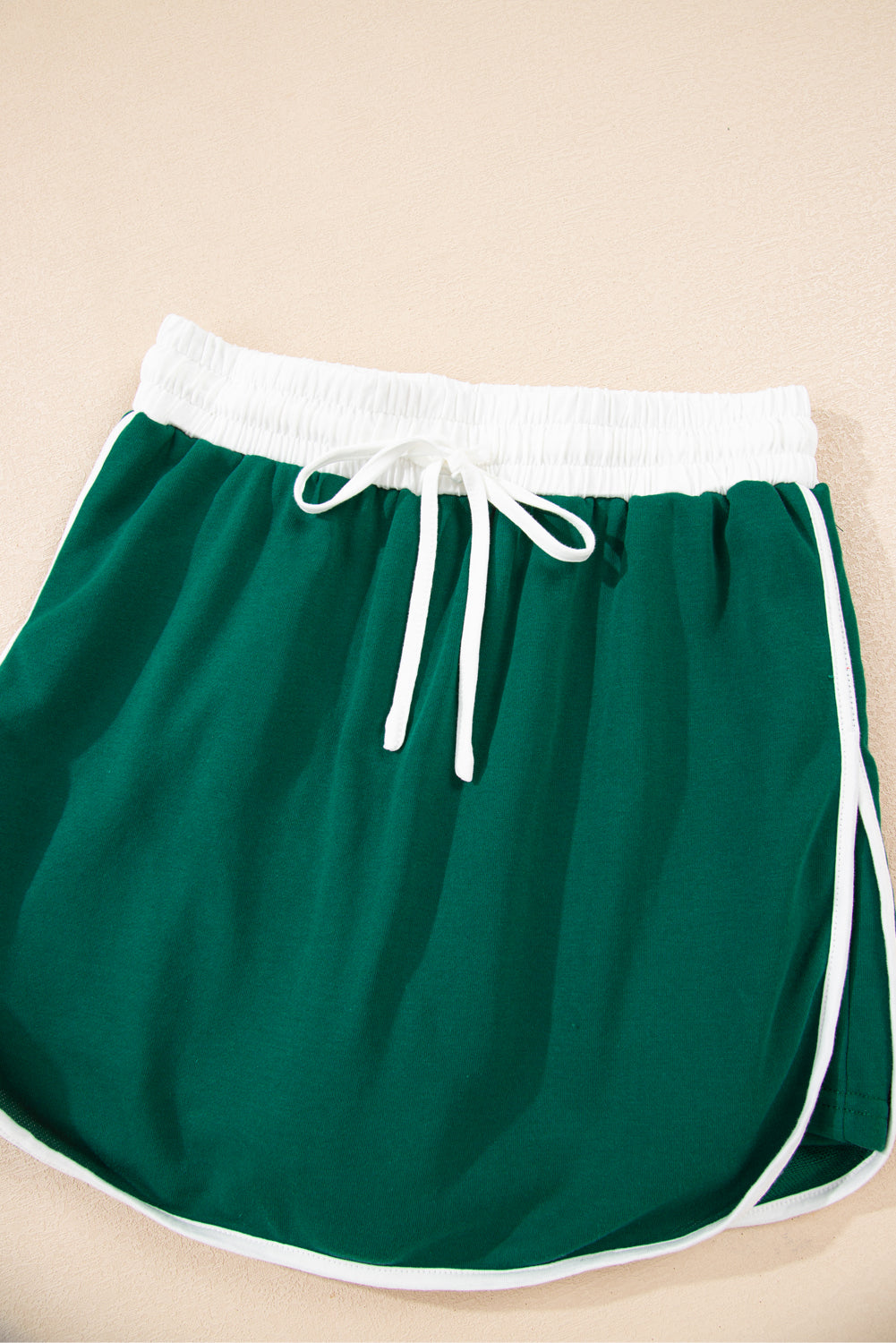 Varsity Stripe Pullover and Mini Skirt Two Piece Set
