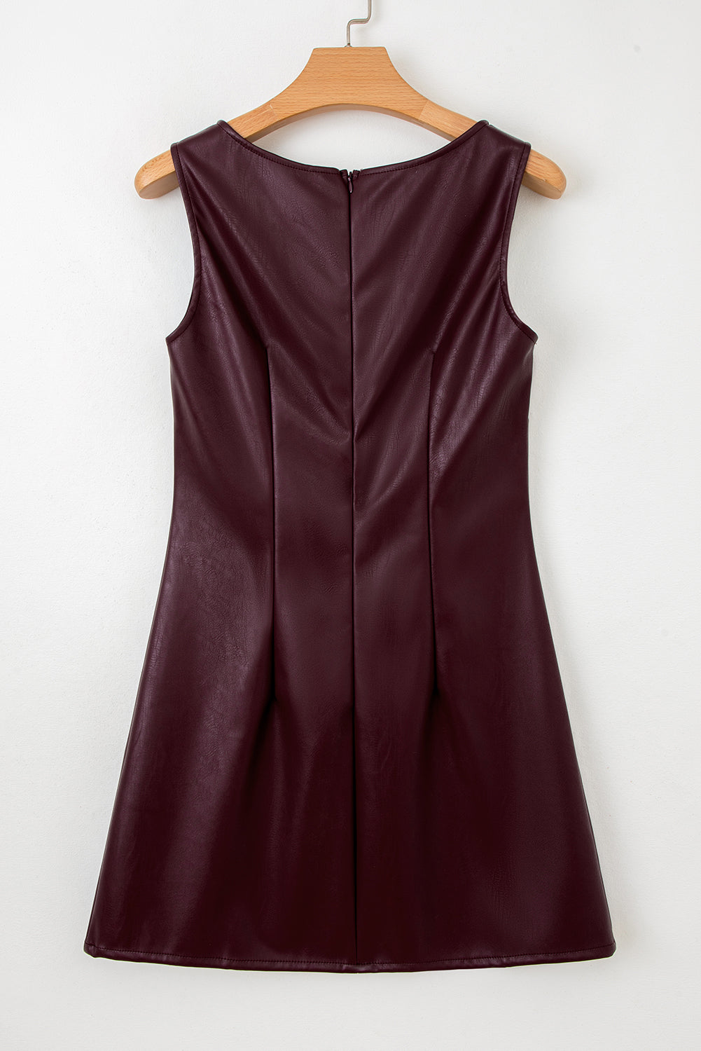 Vegan Leather Sleeveless Mini Dress for Women