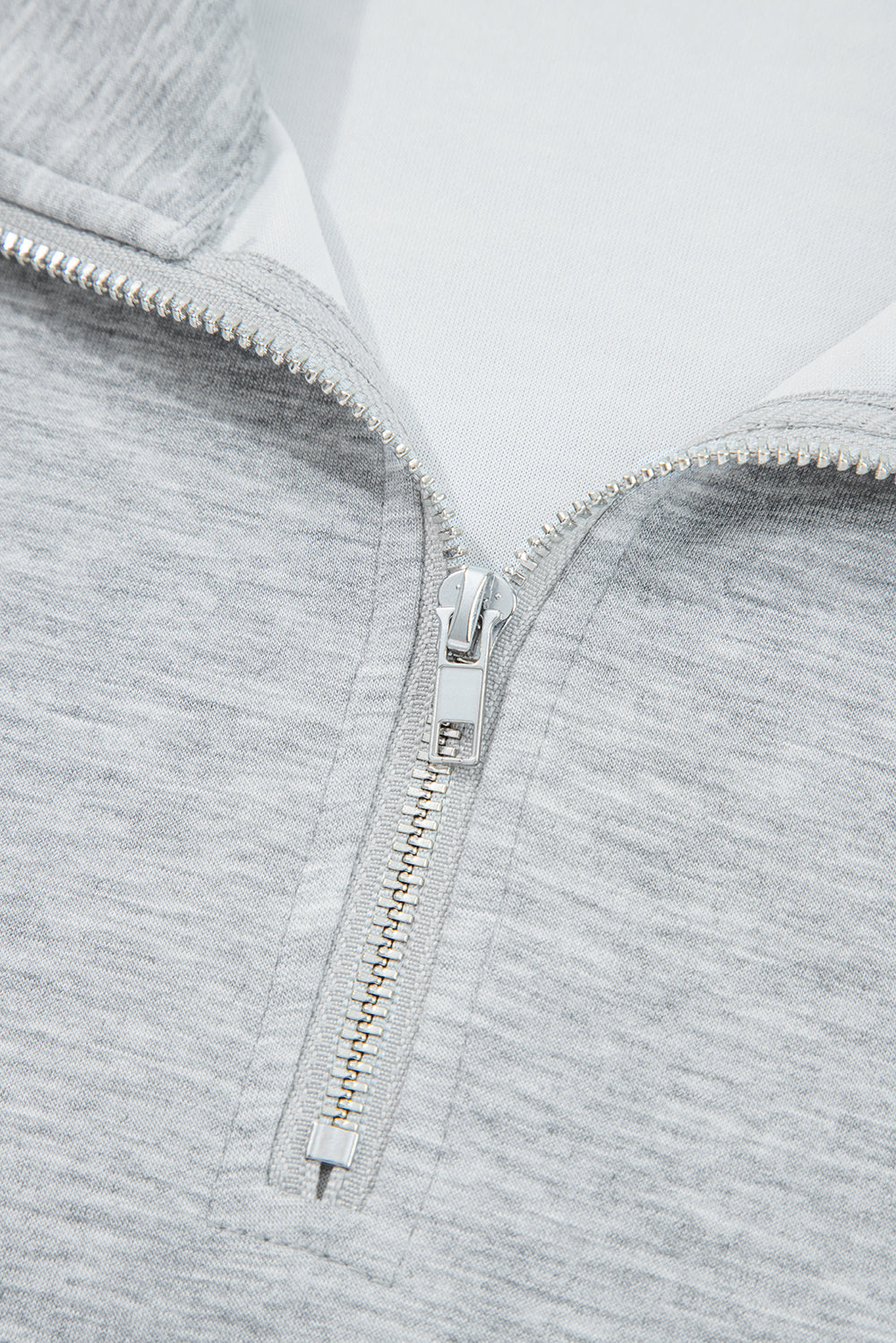 Collar Long Sleeve Zip Top and Drawstring Pants Set