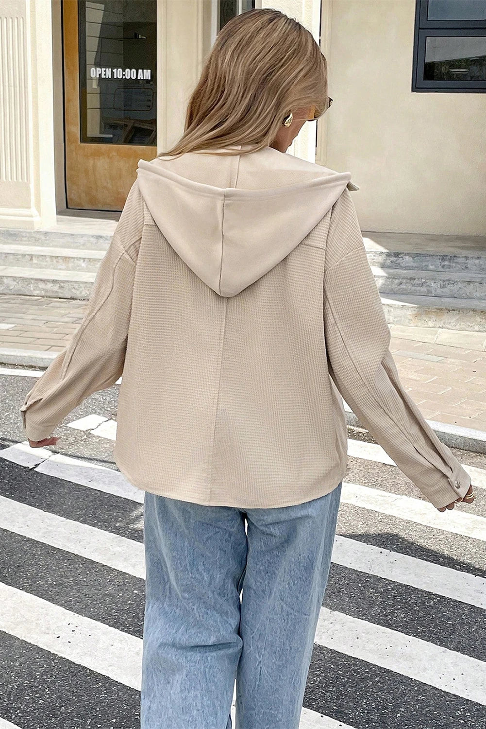 2 in 1 Thermal Knit Textured Hooded Jacket
