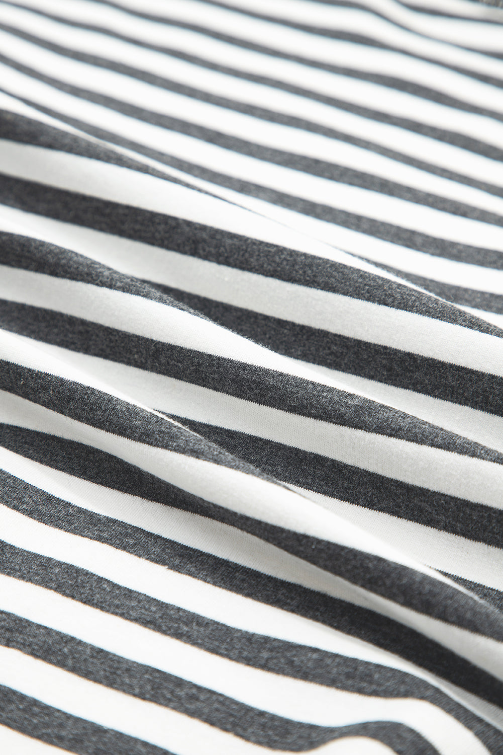 Gray Stripe Knit Top with Star Patch Detail