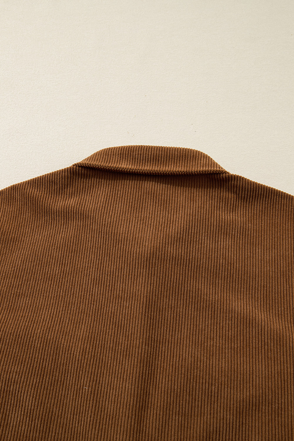 Corduroy Button Up Collared Plus Size Shirt Dress