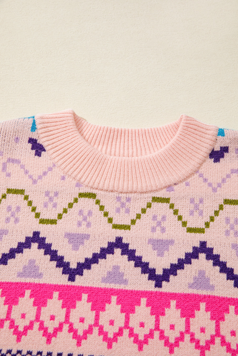 Wholesale Multicolor Christmas Snowflake Knit Sweater
