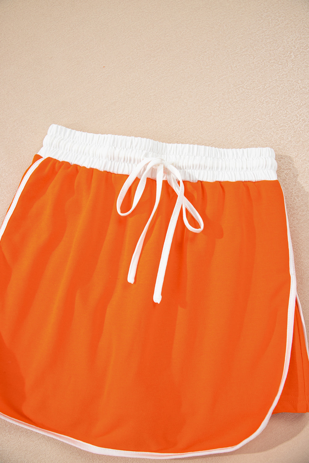 Varsity Stripe Pullover and Mini Skirt Two Piece Set