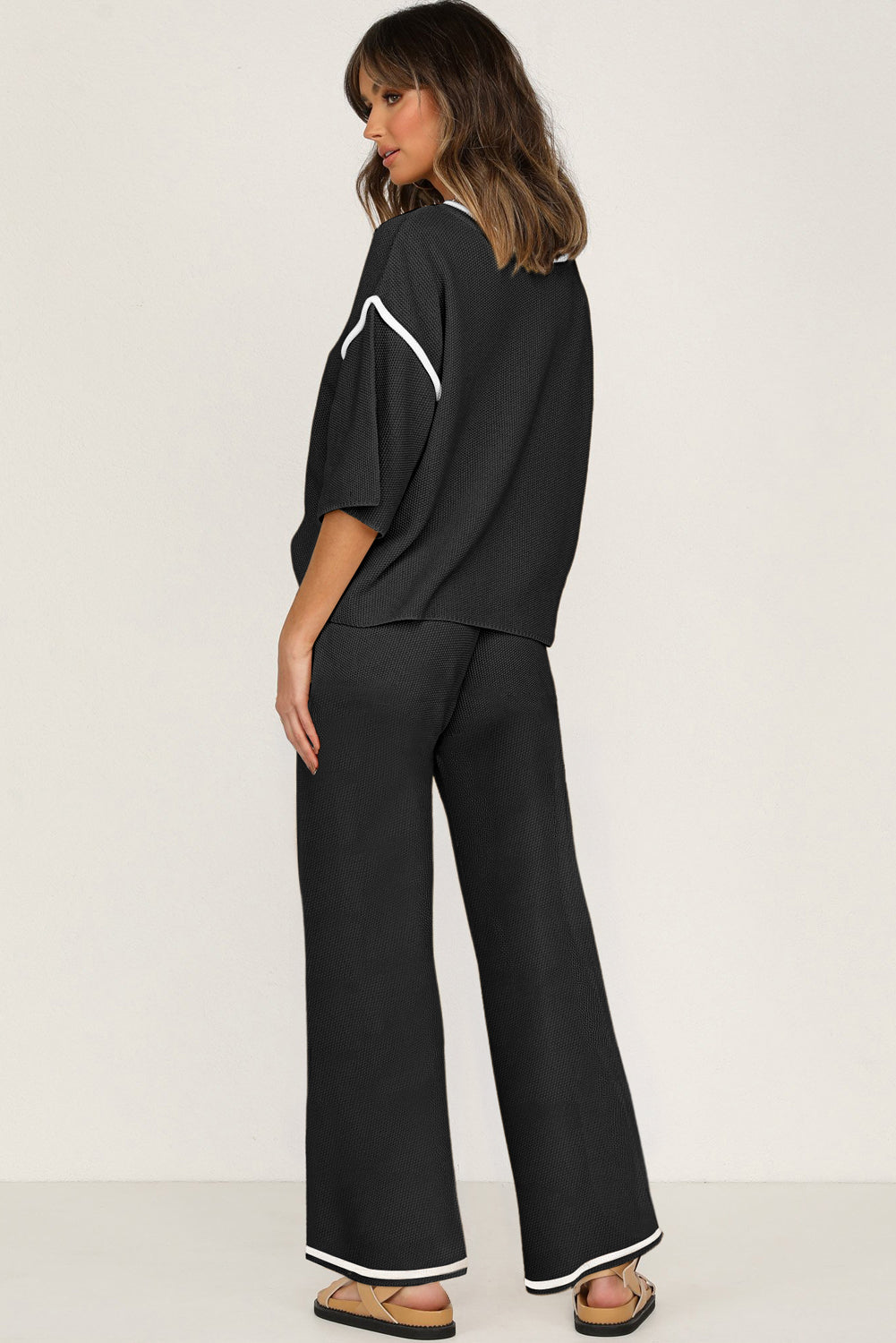 Canton Color Block Drawstring Pants and Top Set