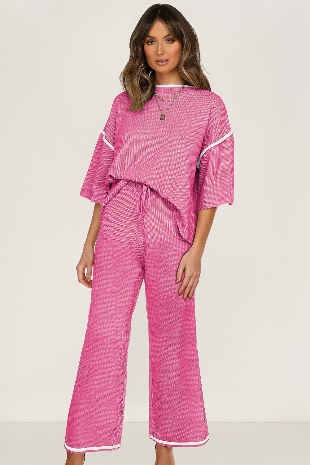 Canton Color Block Drawstring Pants and Top Set