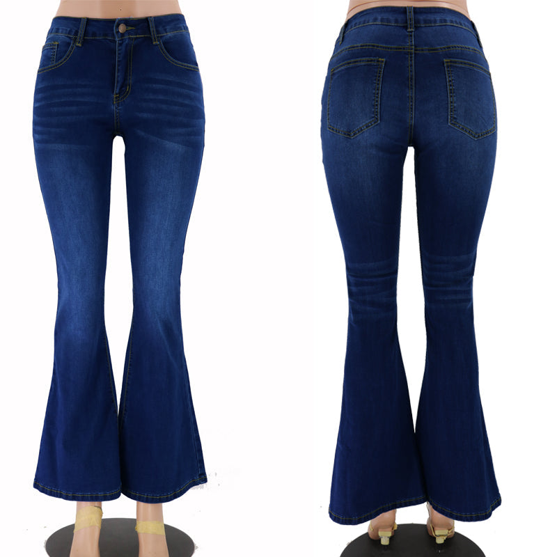 Bootcut Low Waist High Stretch Denim Pants