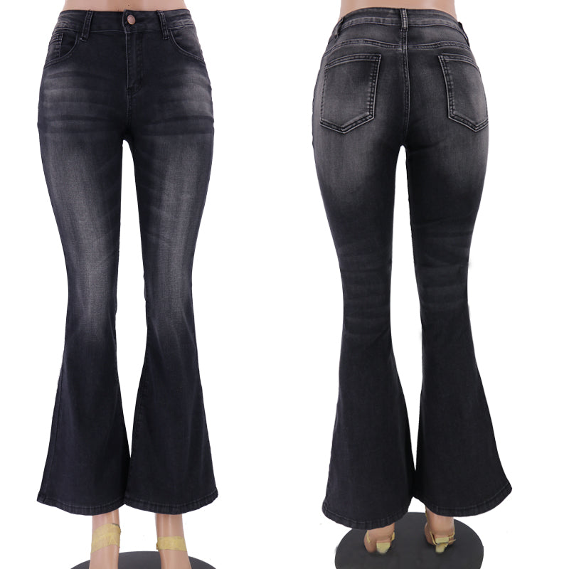 Bootcut Low Waist High Stretch Denim Pants