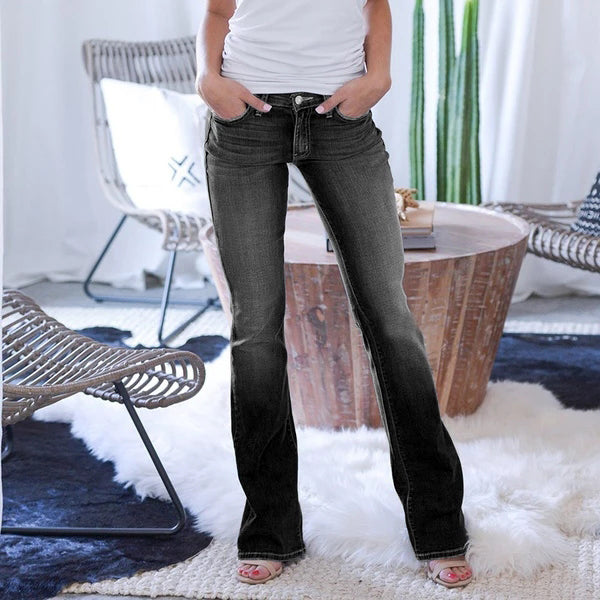 Bootcut Low Waist High Stretch Denim Pants