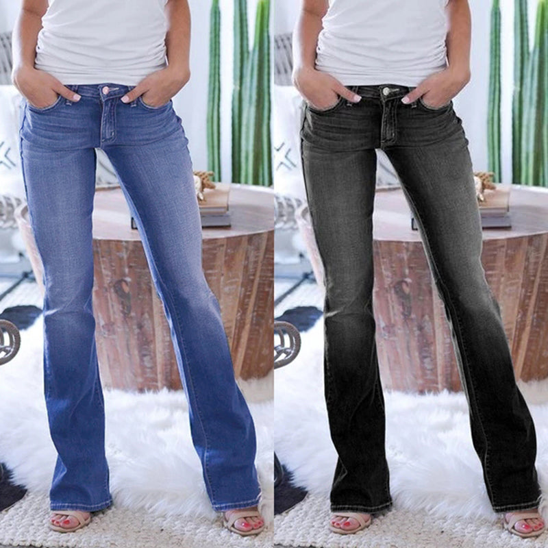 Bootcut Low Waist High Stretch Denim Pants