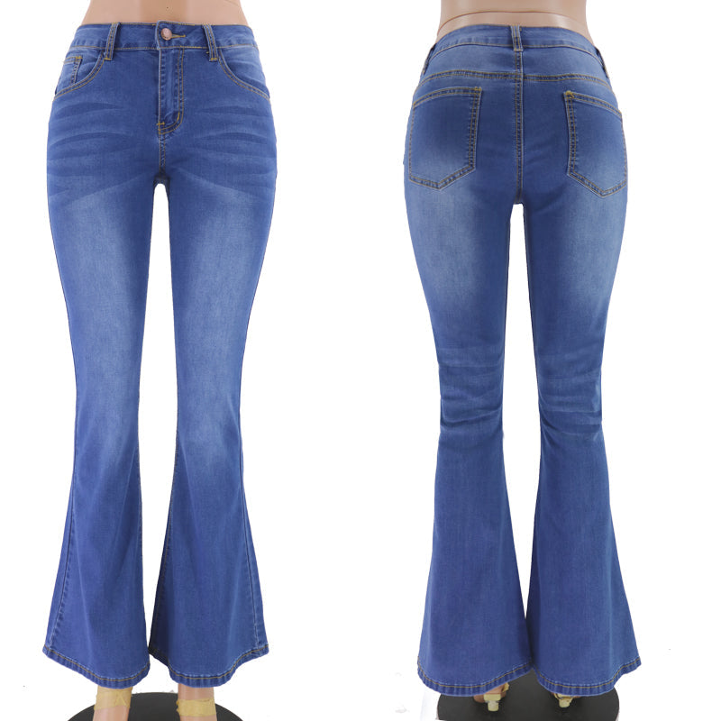 Bootcut Low Waist High Stretch Denim Pants