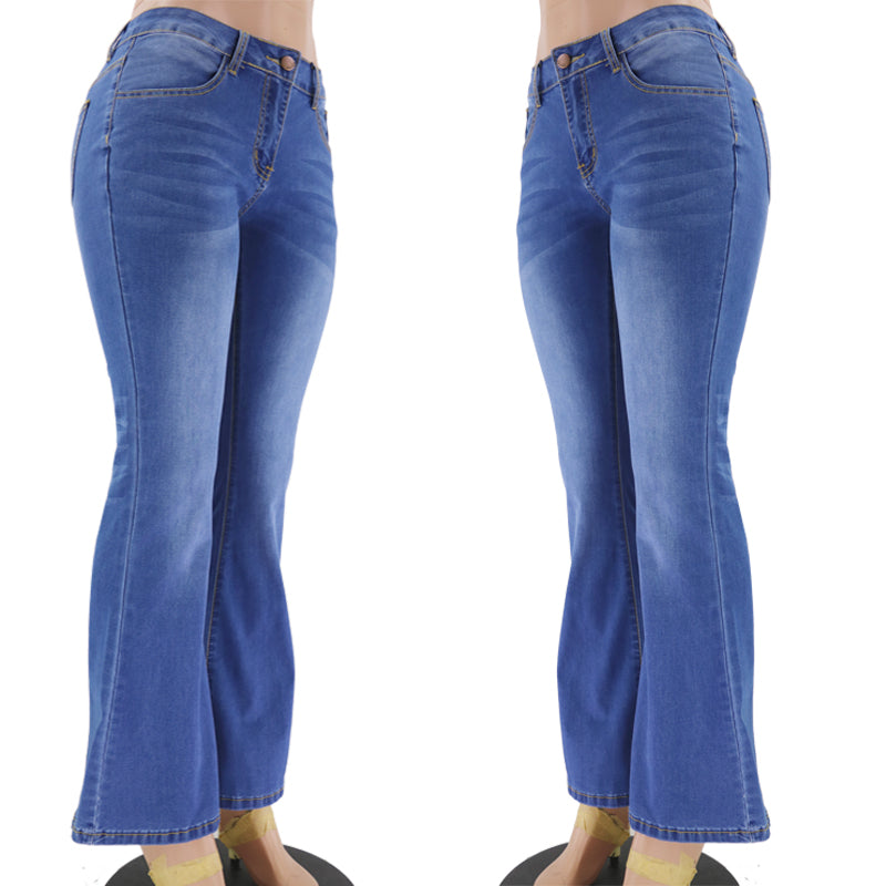 Bootcut Low Waist High Stretch Denim Pants