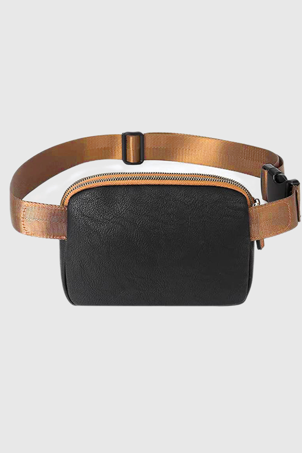 Black Adjustable Strap Mini PU Leather Crossbody Bag