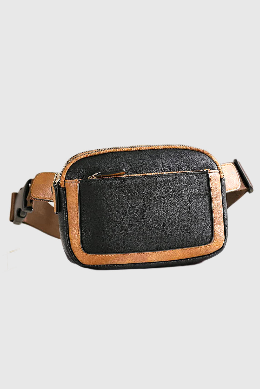 Black Adjustable Strap Mini PU Leather Crossbody Bag