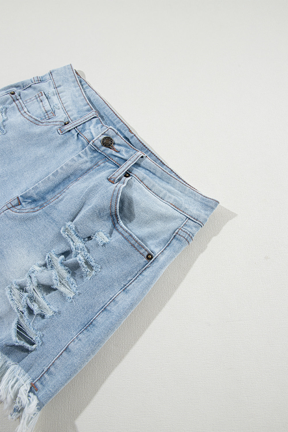 High Waisted Hole Fashion Casual Denim Shorts