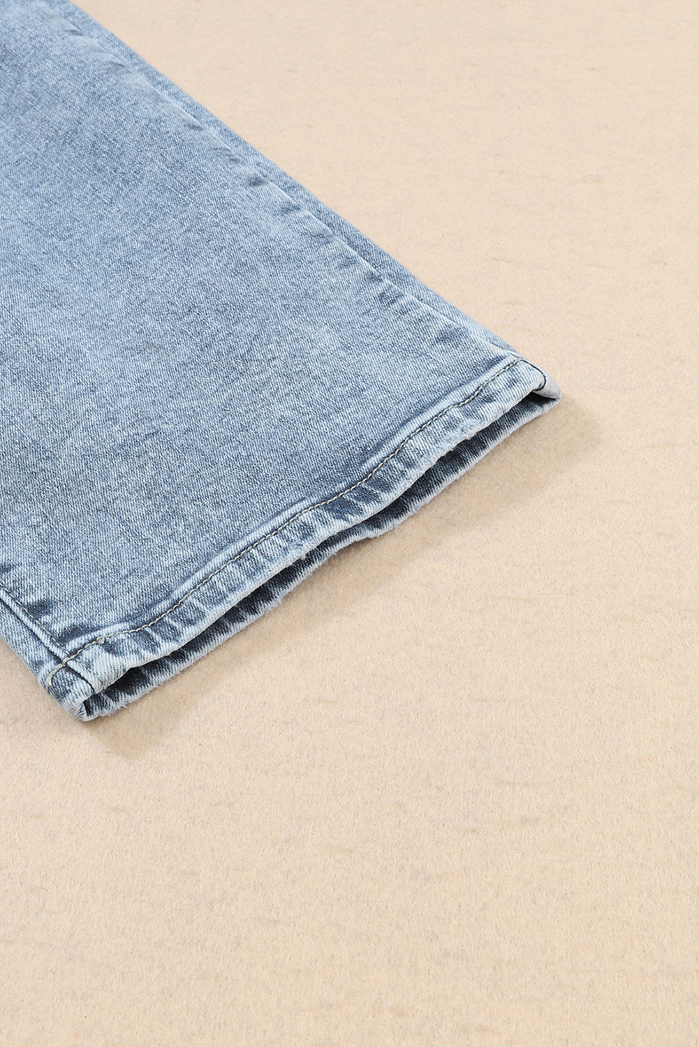 Sky Blue Light Wash Slim Fit High Waist Jeans