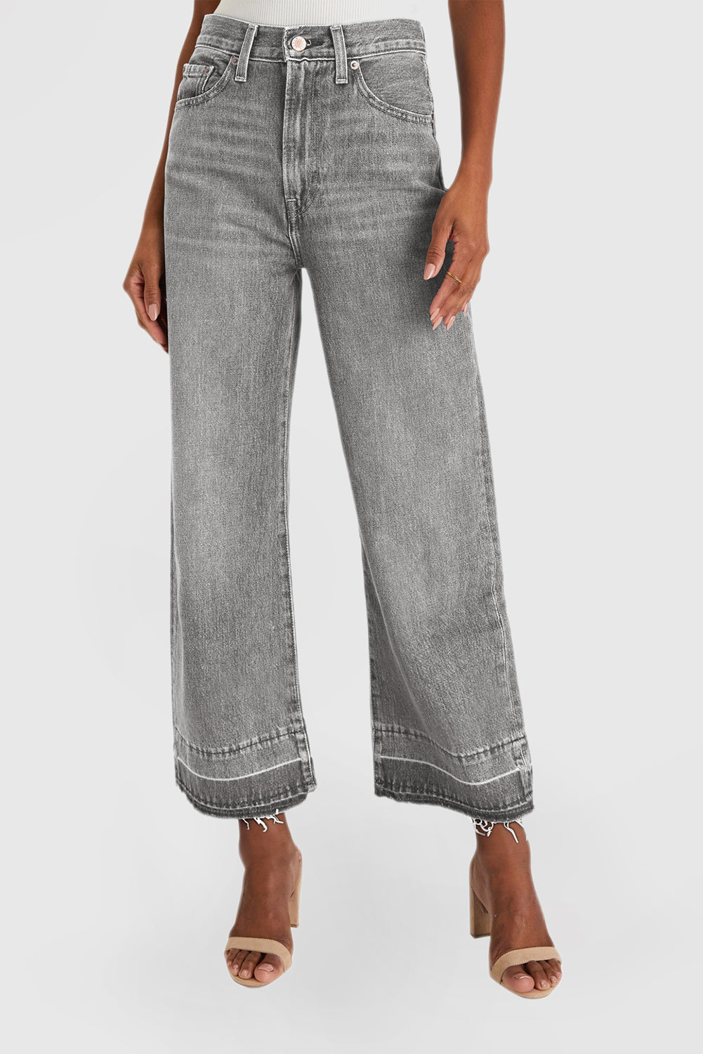 Solid Color Mid-Rise Straight Leg Casual Jeans