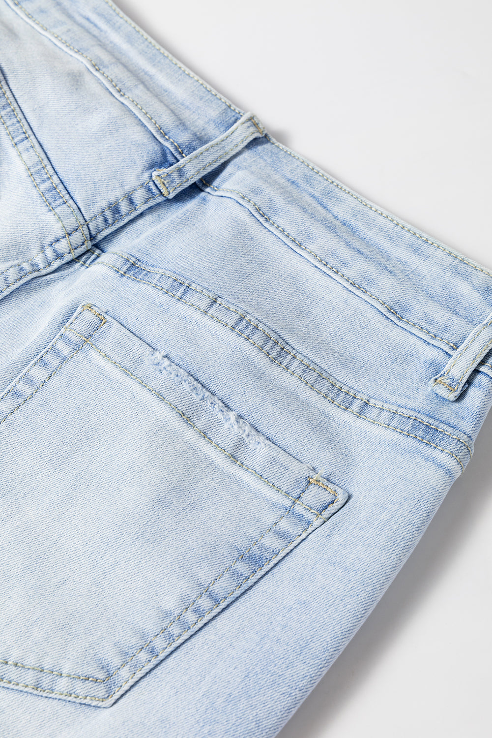 Beau Blue Vintage Faded Distressed Flare Jeans
