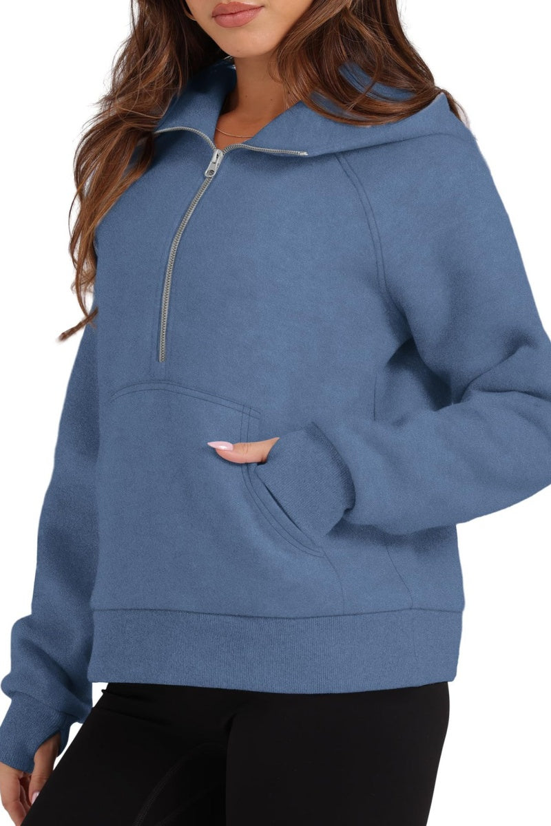 Women Half Zip Hoodie Sweatshirt Cozy and Stylish