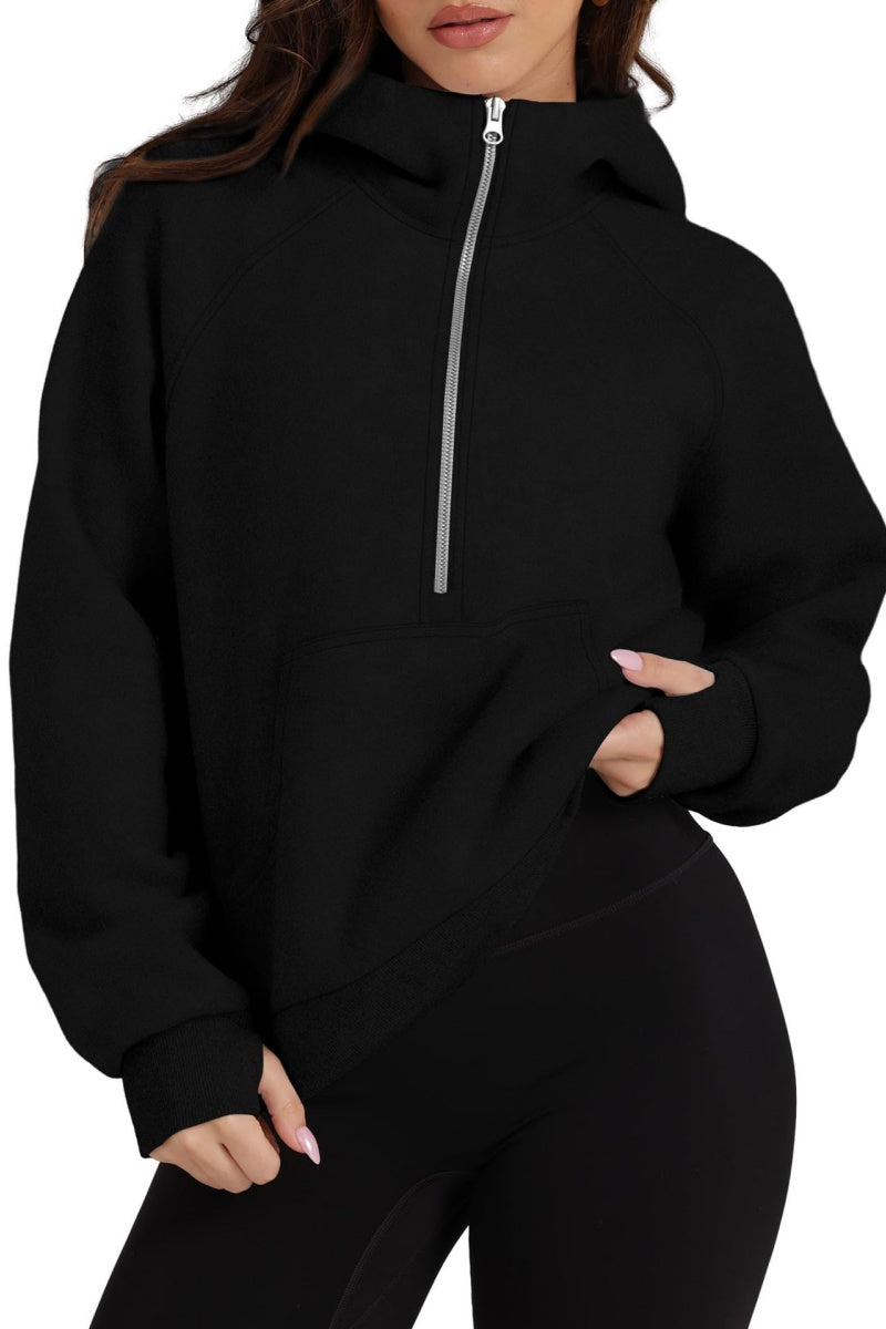 Women Half Zip Hoodie Sweatshirt Cozy and Stylish