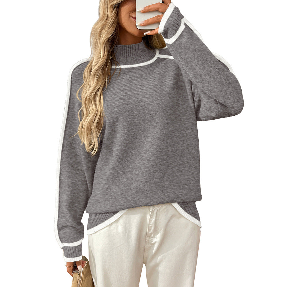 Women's Autumn Winter High Neck Casual Sweater