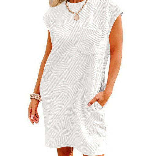 Cross-Border Sports Casual Pocket Short Sleeve Dress