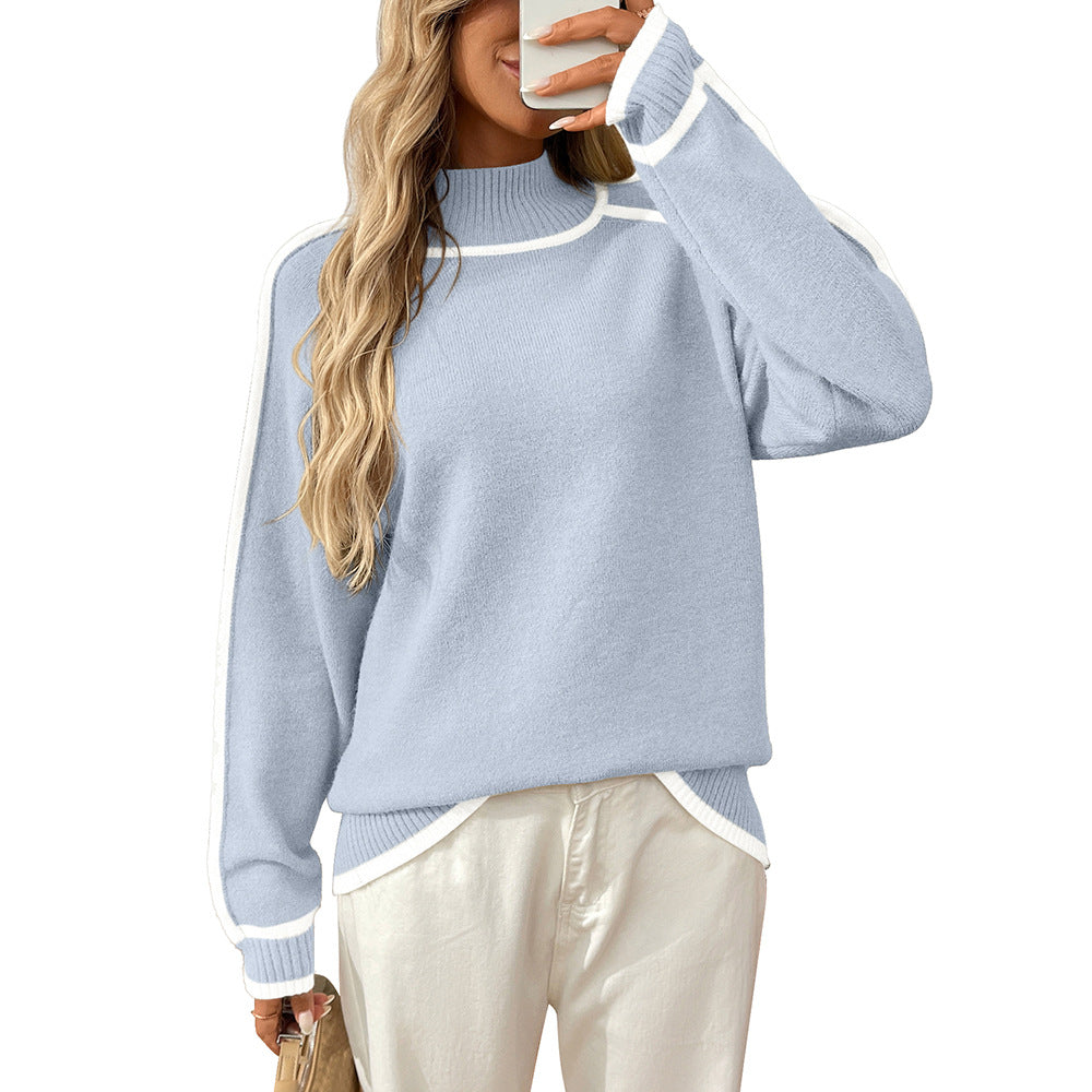 Women's Autumn Winter High Neck Casual Sweater