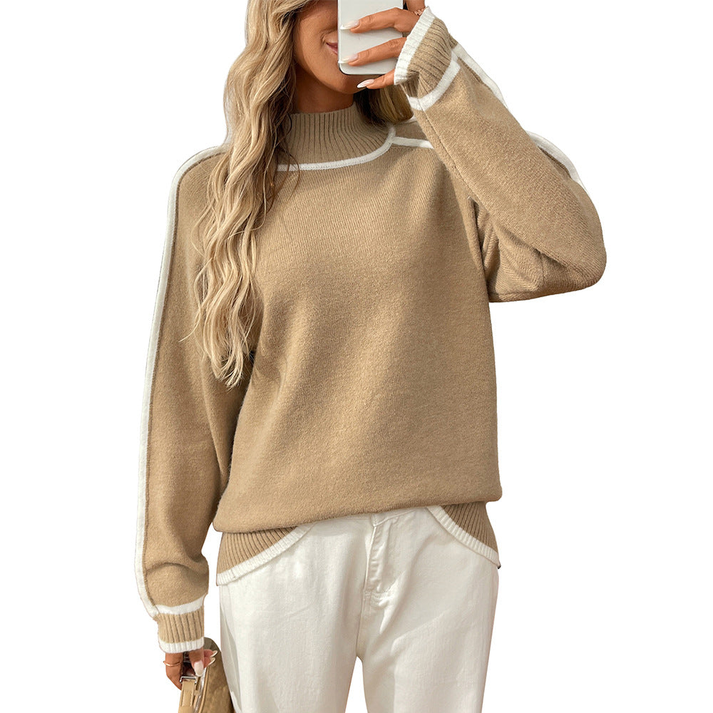 Women's Autumn Winter High Neck Casual Sweater
