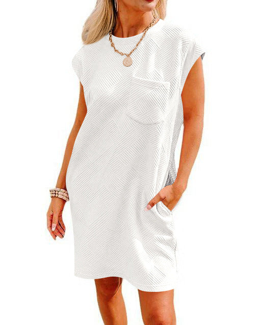 Cross-Border Sports Casual Pocket Short Sleeve Dress
