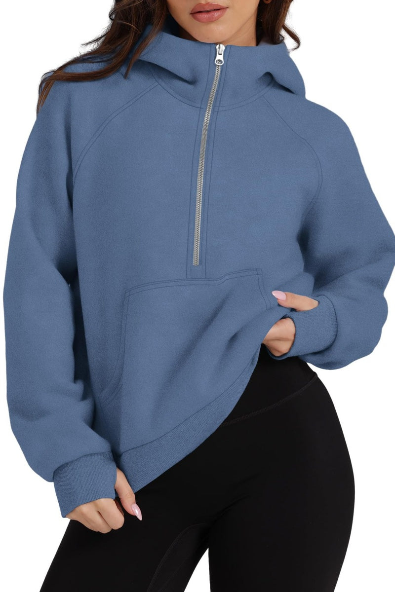 Women Half Zip Hoodie Sweatshirt Cozy and Stylish