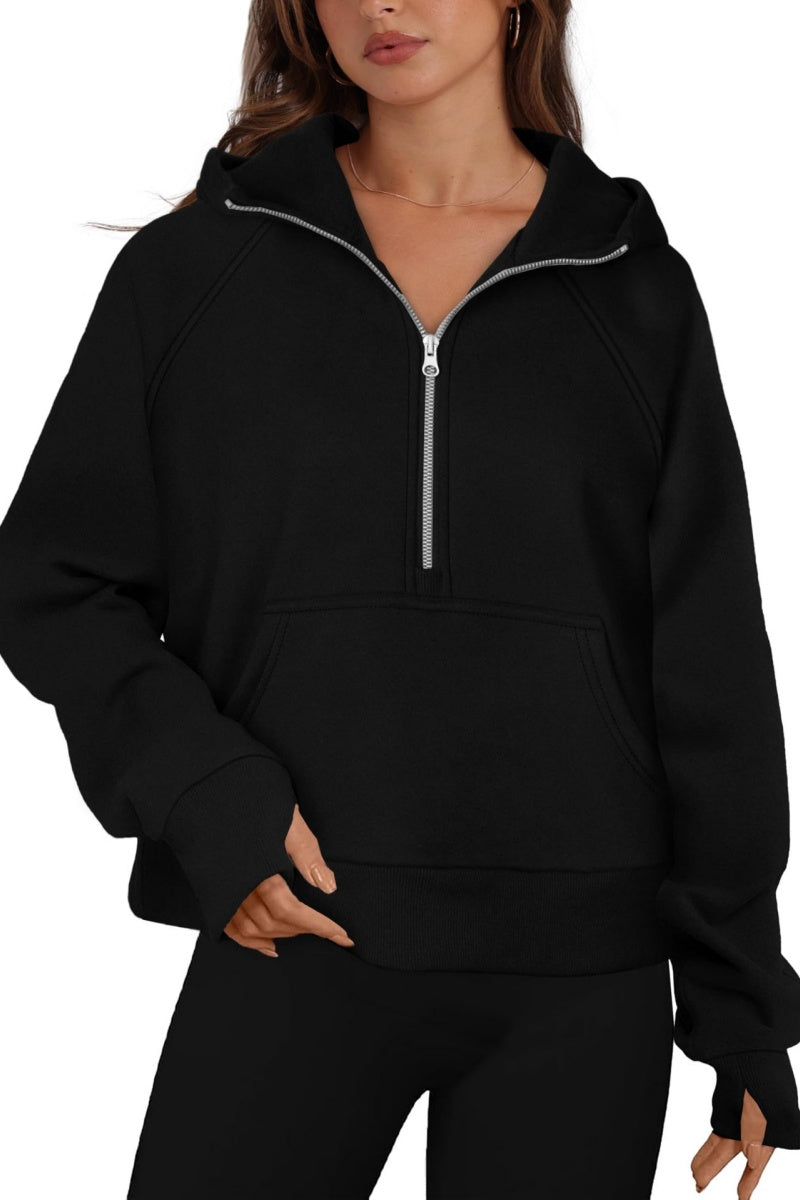 Women Half Zip Hoodie Sweatshirt Cozy and Stylish