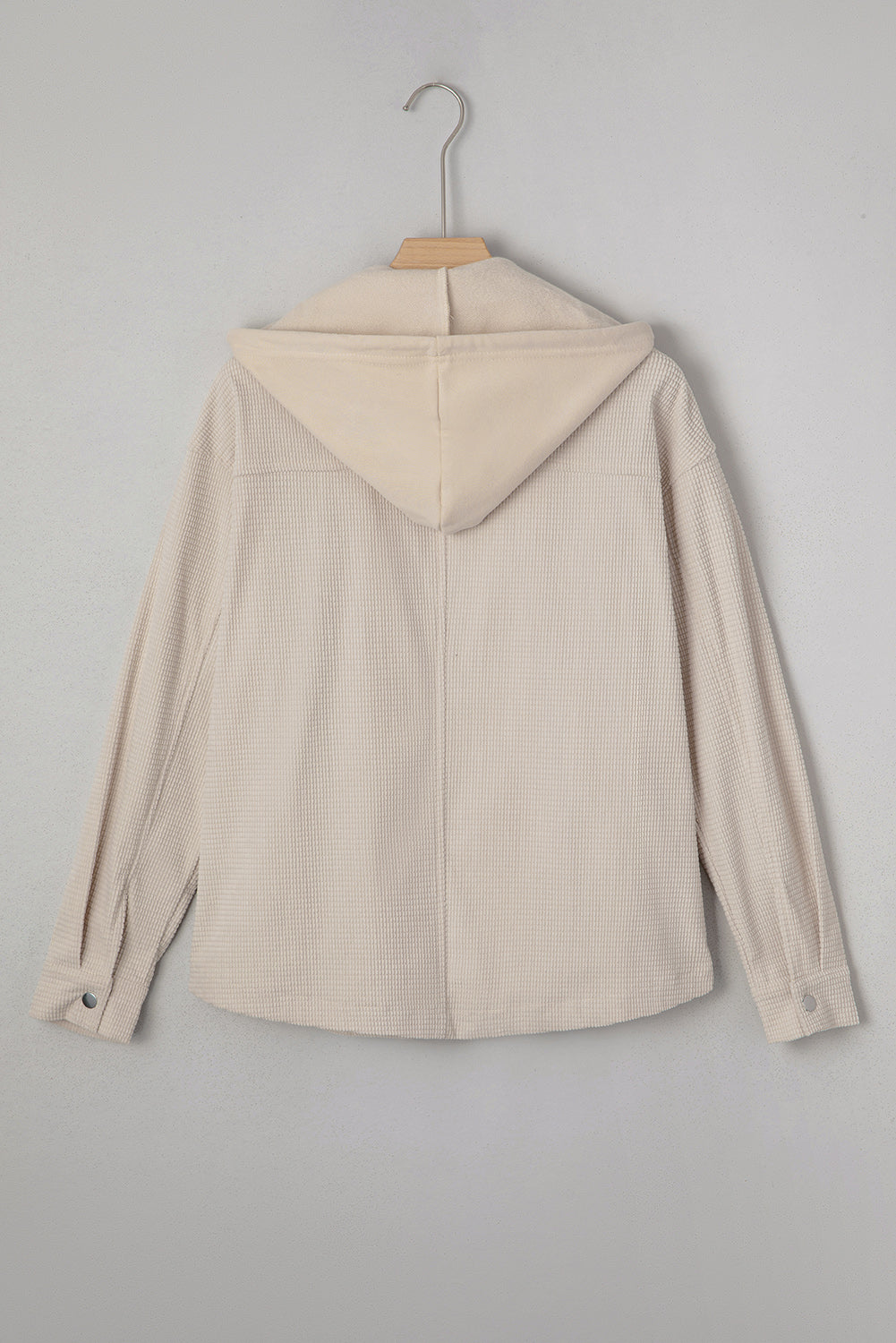Oversized Hooded Knit Textured Streetwear Shacket