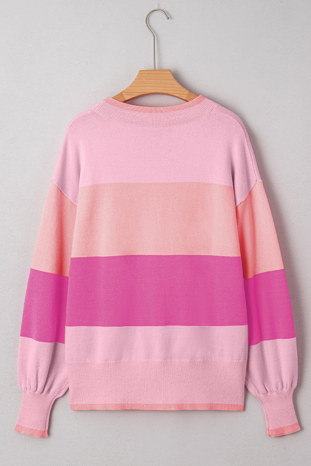 Sequined HOLLY JOLLY Color Block Crew Neck Sweater