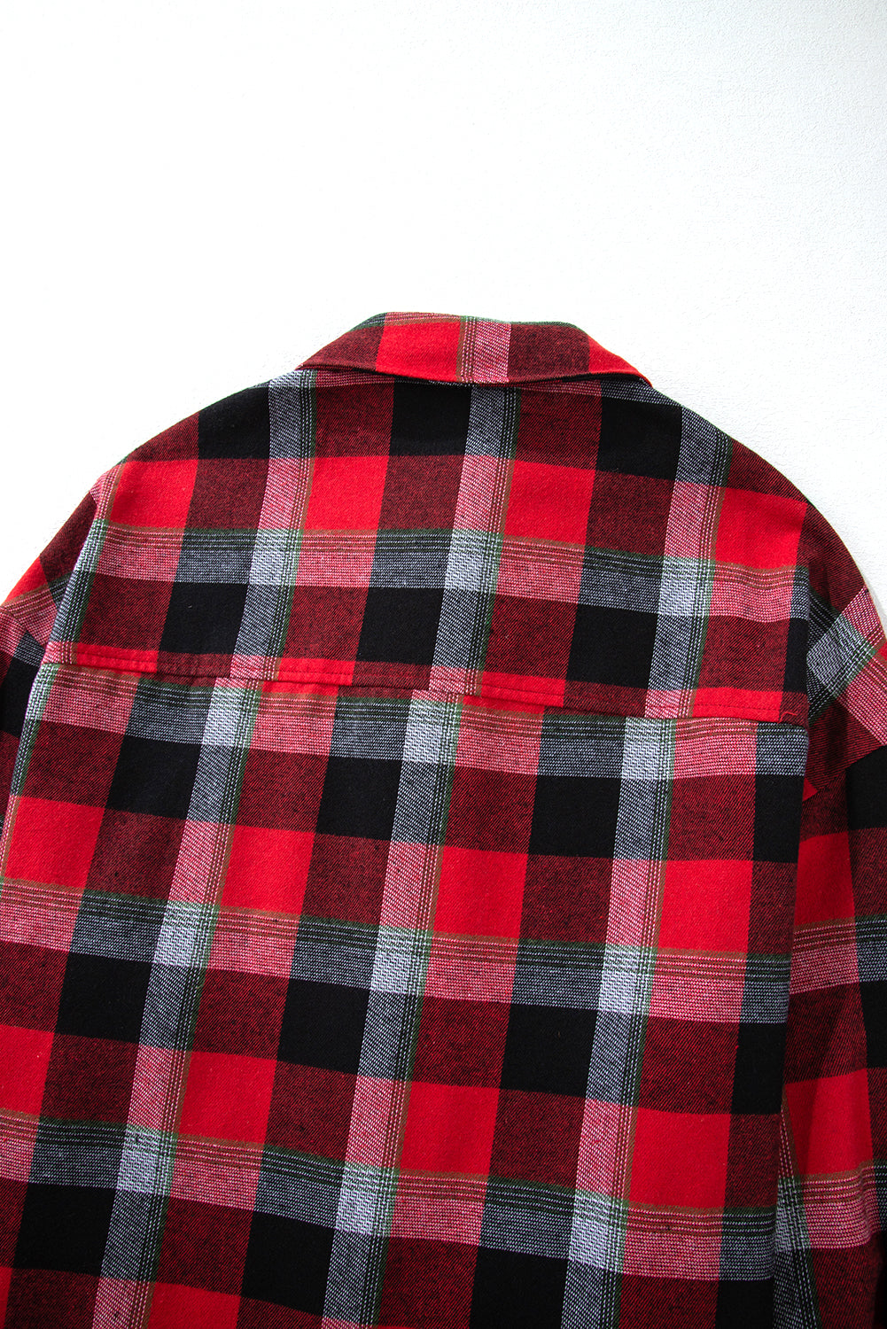 Christmas Plaid Button Up Top and High Waist Pants Set