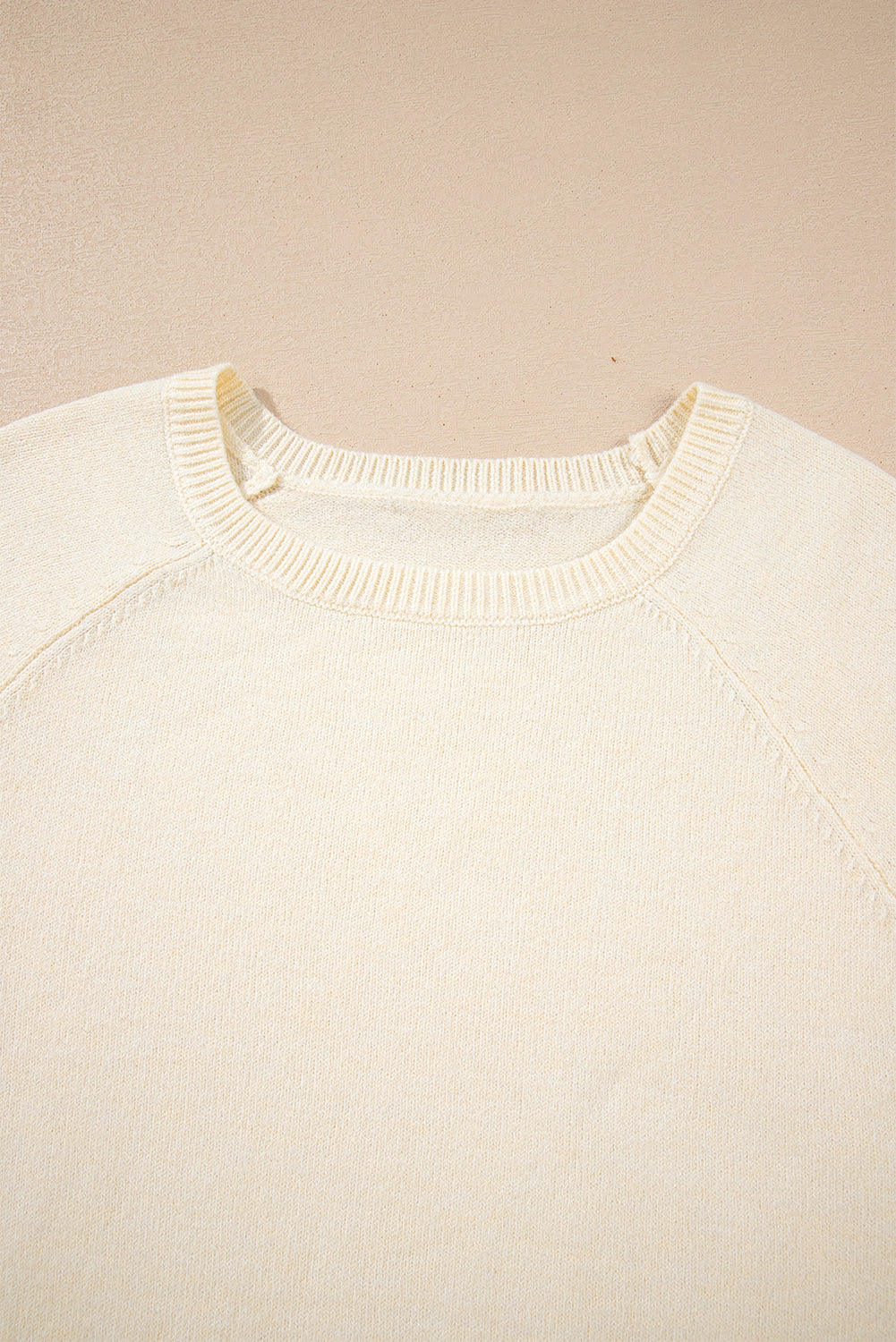 Buttoned Bishop Sleeve Crew Neck Sweater