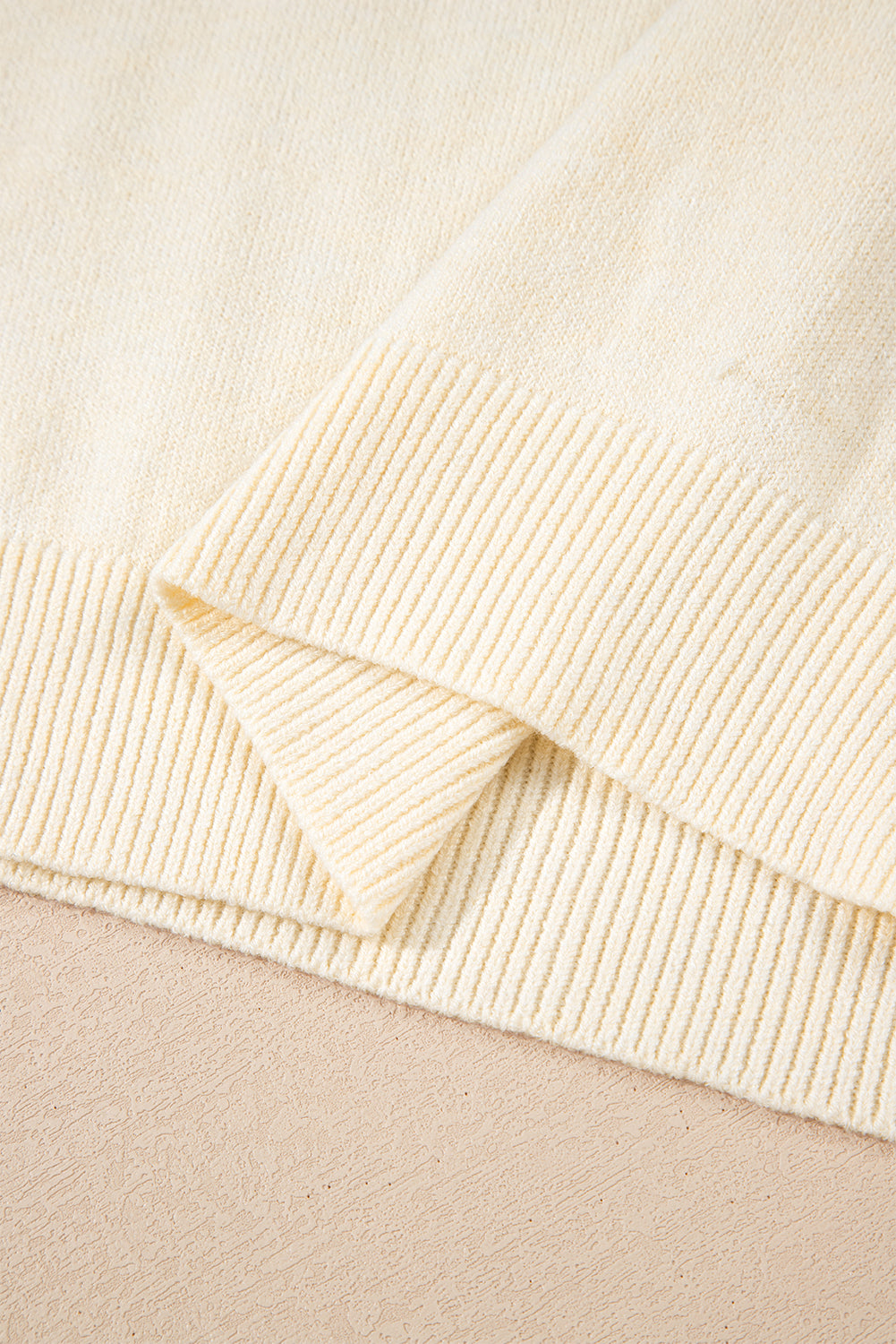 Buttoned Bishop Sleeve Crew Neck Sweater
