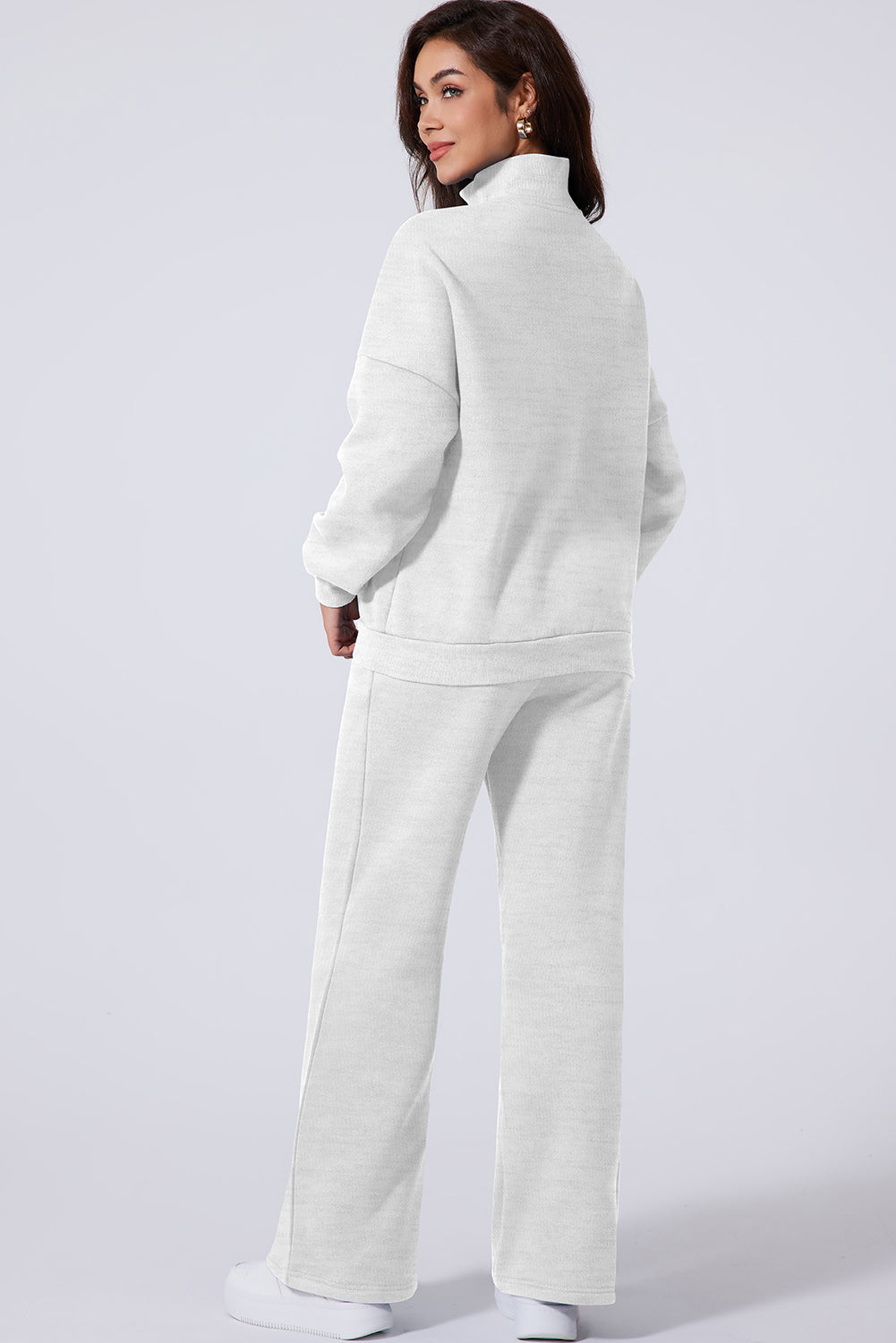 Fall Active Zip Up Jacket and Drawstring Pants Set