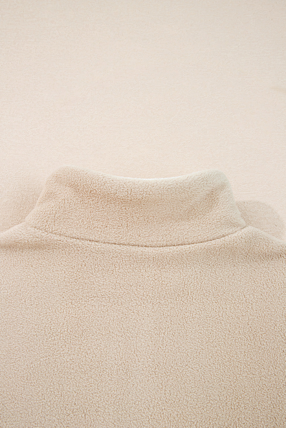 Parchment Fleece Colorblock Zipped Neck Pullover Sweatshirt