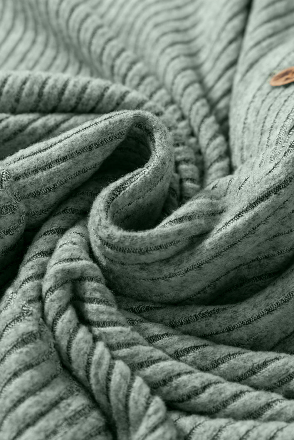 Simply Taupe Ribbed Texture Drop Shoulder Henley Knit Top