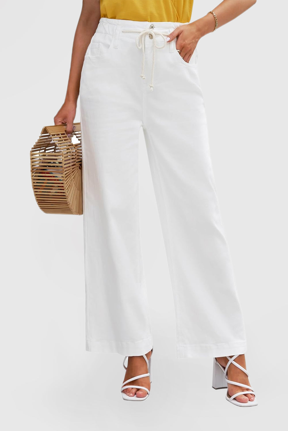 High Waist Elastic Women's Wide Leg Stretch Jeans