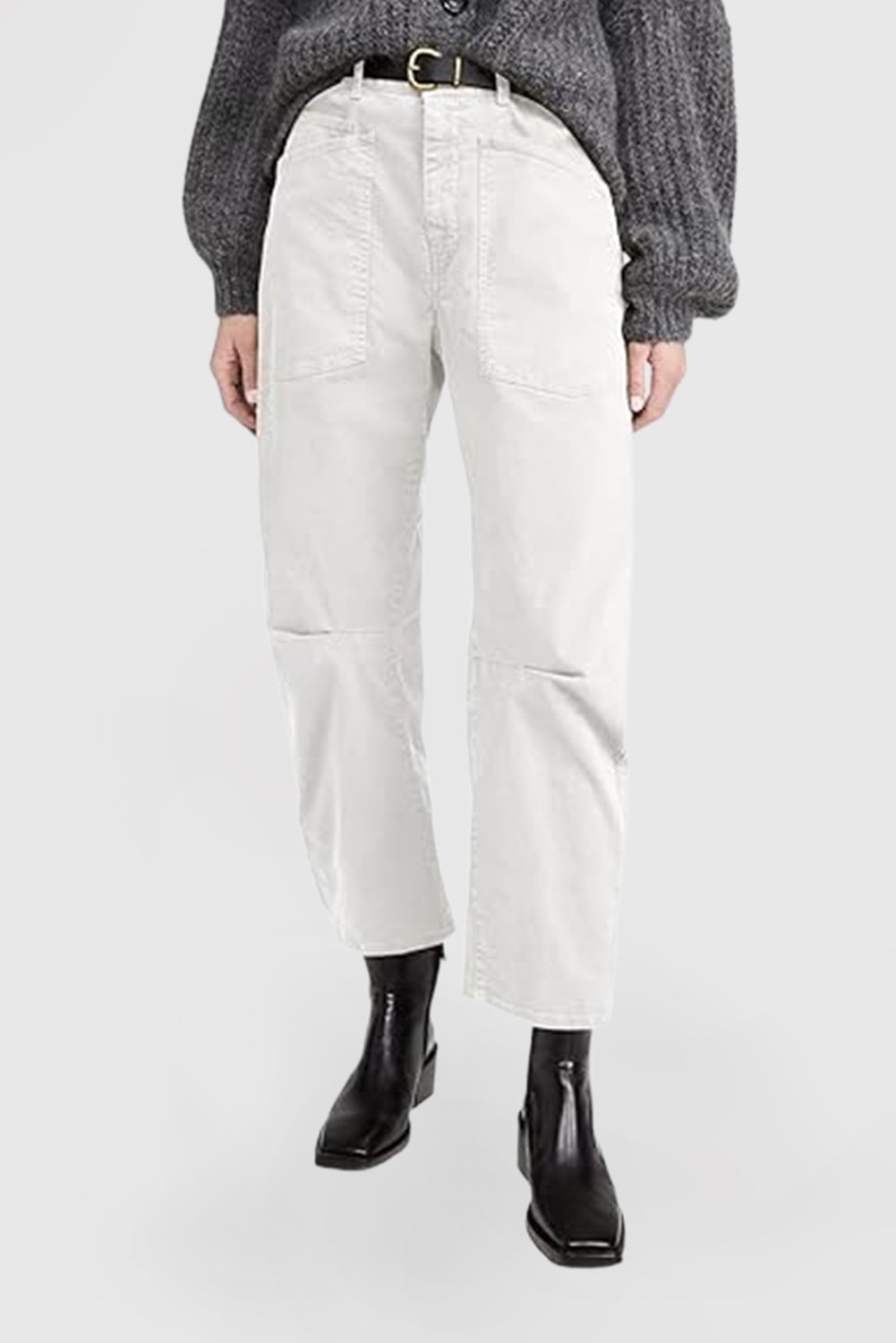 Wide-leg Boyfriend Denim with A Relaxed Fit and Ankle-length Cut