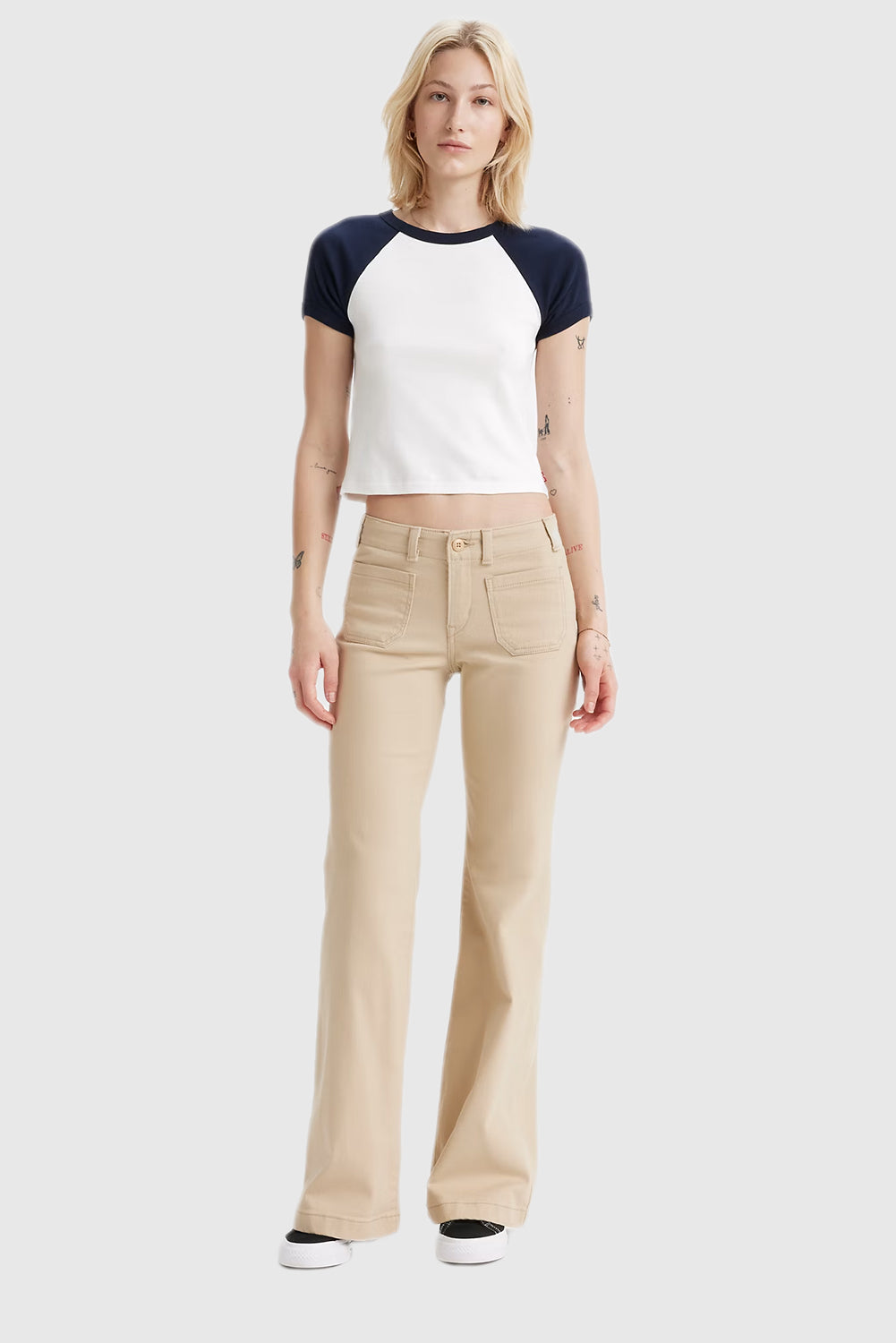 Ultra-Low Rise Flare Jeans for Women