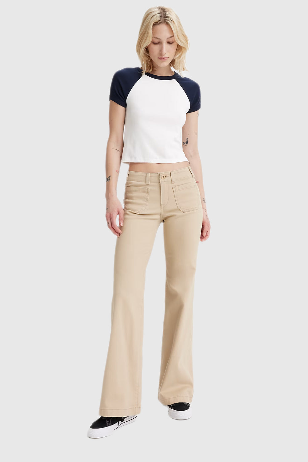 Ultra-Low Rise Flare Jeans for Women