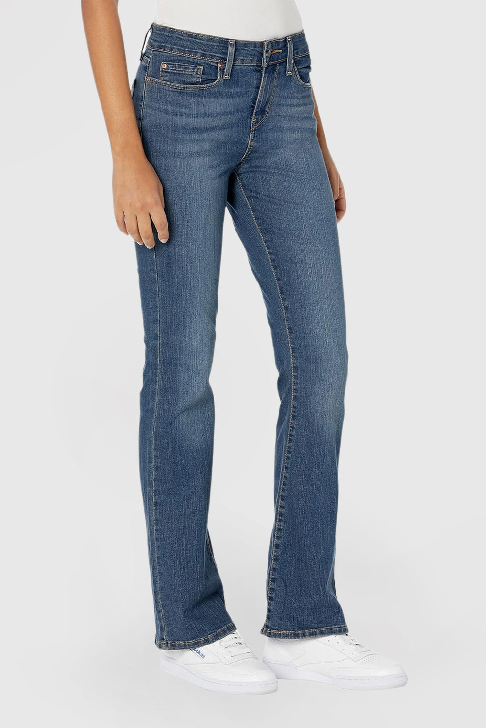 Women's Vintage Ragged Bootcut Design Versatile Jeans