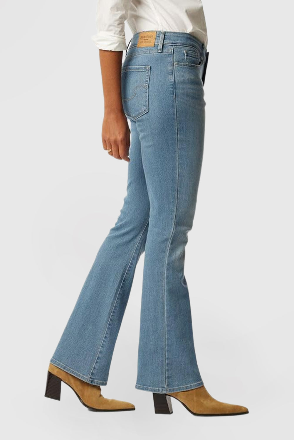 Women's Vintage Ragged Bootcut Design Versatile Jeans