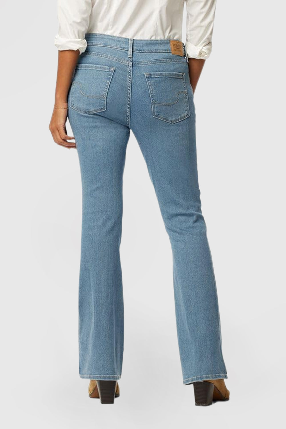 Women's Vintage Ragged Bootcut Design Versatile Jeans