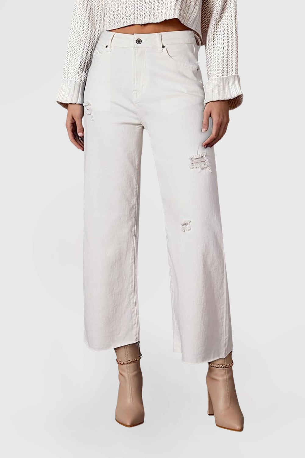 Women's High Waist Loose Jeans Casual Stretch Jeans