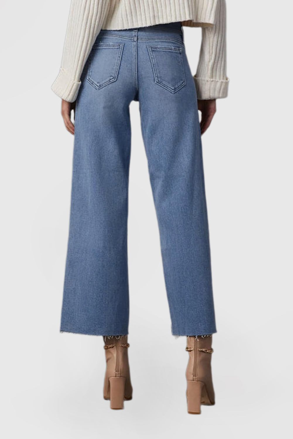 Women's High Waist Loose Jeans Casual Stretch Jeans